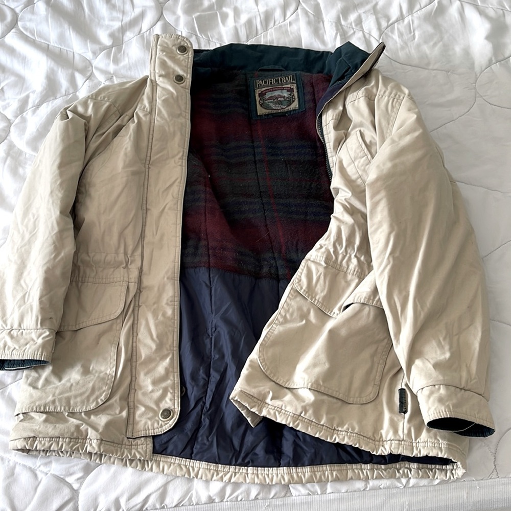 Pacific Trail Cream Quilted Winter Jacket XL